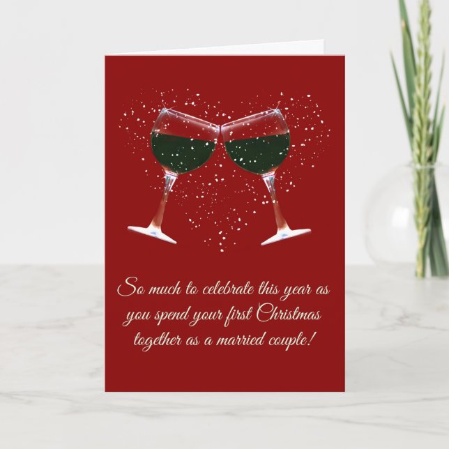First Christmas Married Holiday Card (Front)