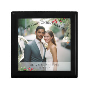 "First Christmas Married"Jewelry Keepsake Box