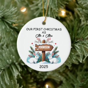 First Christmas Married Ornament 2025, Our First