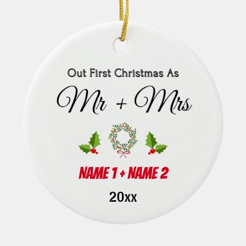 First Christmas Married Ornament _ Married Gift