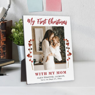 First Christmas mom and baby photo Plaque