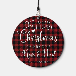 First Christmas Mom & Dad Farmhouse Wind Chime