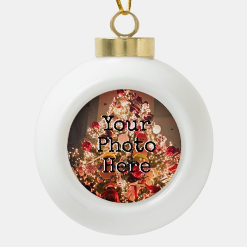 First Christmas Mom Minimalistic Customized Ceramic Ball Christmas Ornament