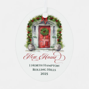 First Christmas Monogrammed New Home  Metal Orname Ornament