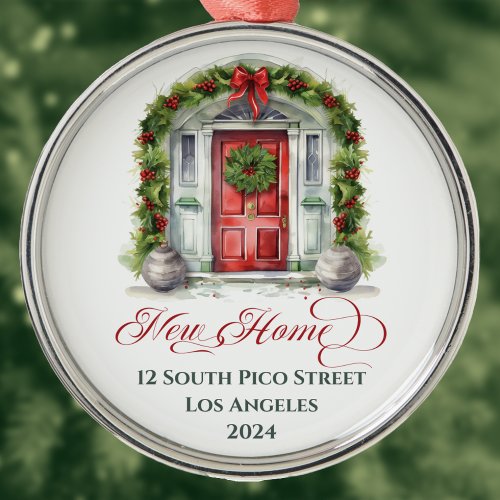 First Christmas Monogrammed New Home  Metal Ornament