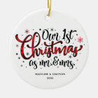 First Christmas Mr and Mrs Buffalo Print