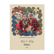 First Christmas Mr and Mrs Nordic Botanical Photo 