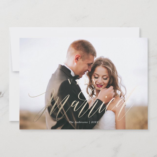 First Christmas Mr. & Mrs. Holiday Photo Card (Front)