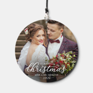 First Christmas Mr & Mrs Photo  Wind Chime