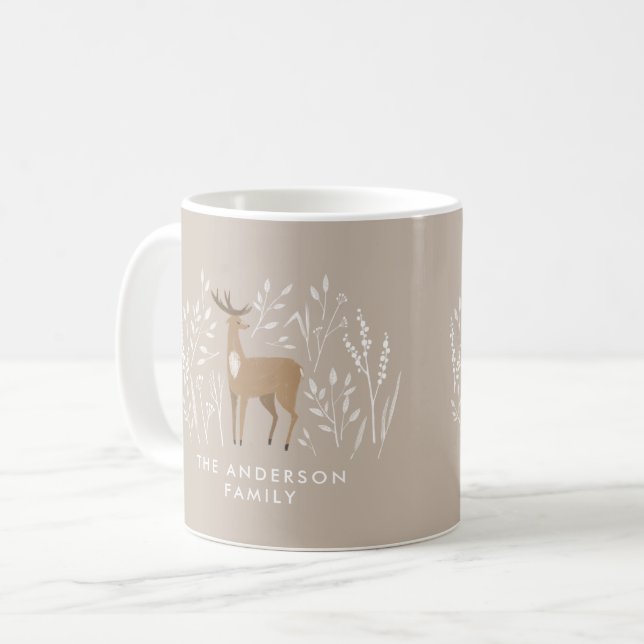 First Christmas natural reindeers delicate 1 photo Coffee Mug (Front Left)