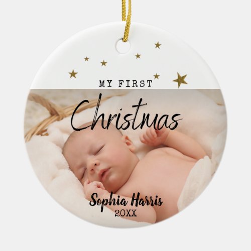 First Christmas New Baby Ceramic Ornament