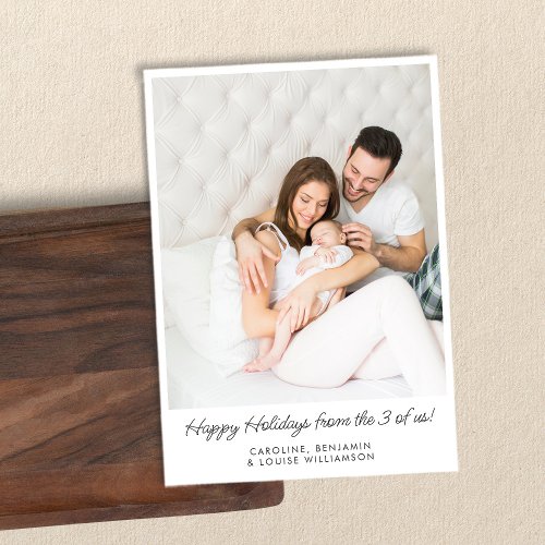 First Christmas New Baby Family Photo Picture Holiday Card