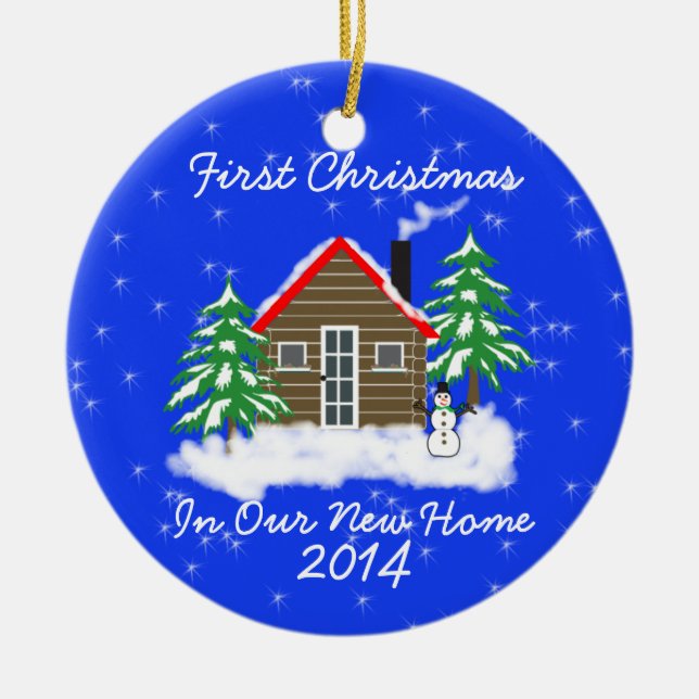 First Christmas New Home Ceramic Ornament (Front)