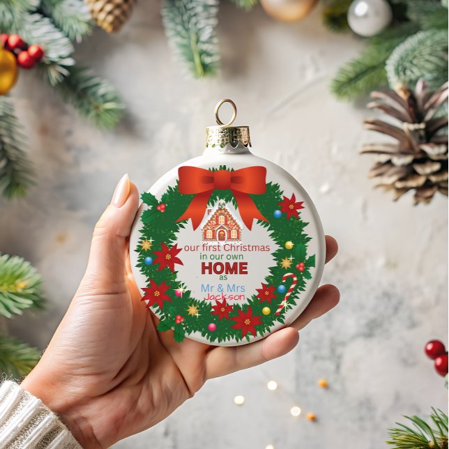  First Christmas new home owner  ,Christmas Ceramic Ornament (Creator Uploaded)
