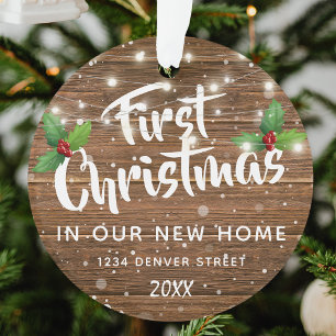 First Christmas New Home Personalized Ornament