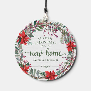 First Christmas New Home Wreath Wind Chime