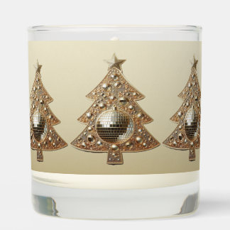 First Christmas Newlywed Gold Trees Candle