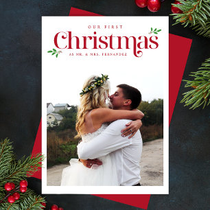 First Christmas Newlywed Holiday Card