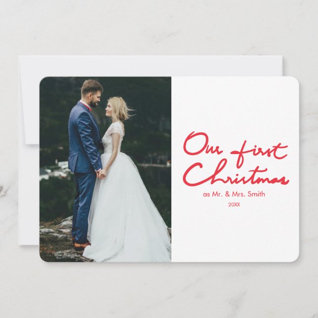 First Christmas | Newlyweds Photo Christmas card (Front)