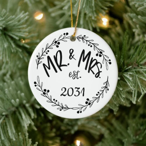 First Christmas Ornament _ Mr and Mrs _ Farmhouse