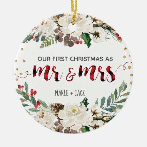 First Christmas Ornament Snow Personalized