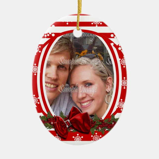 First christmas PERSONALIZE Ceramic Ornament (Front)