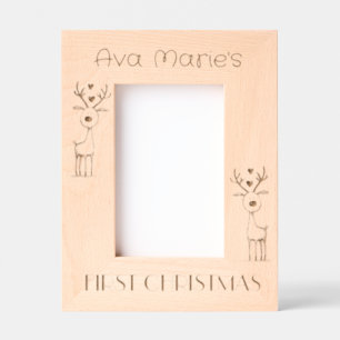 First Christmas, Personalized 4 x 6" Portrait Engraved Frames