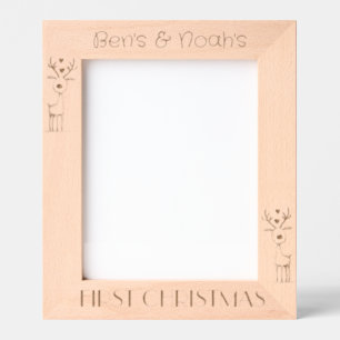 First Christmas, Personalized 8 x 10" Portrait Engraved Frames