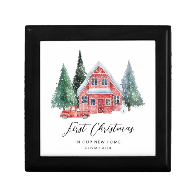 First Christmas Personalized keepsake New Home Gif Gift Box (Front)