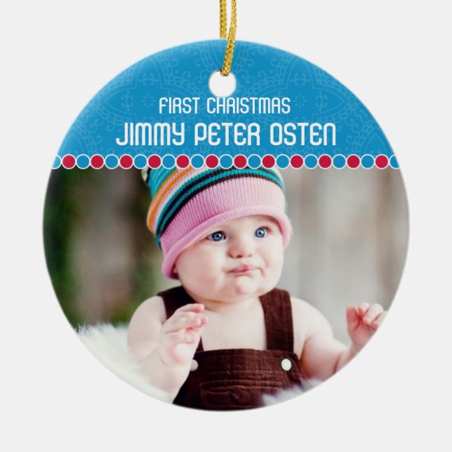 First Christmas Photo Ornament (Front)