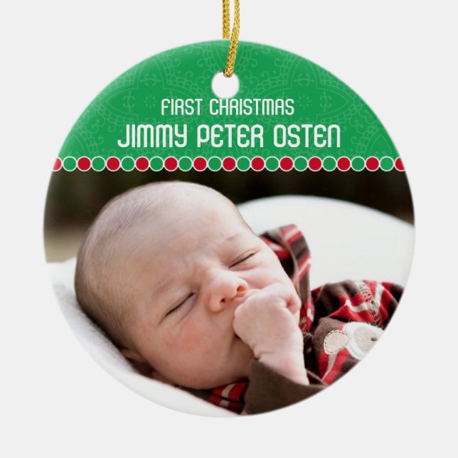 First Christmas Photo Ornament (Front)