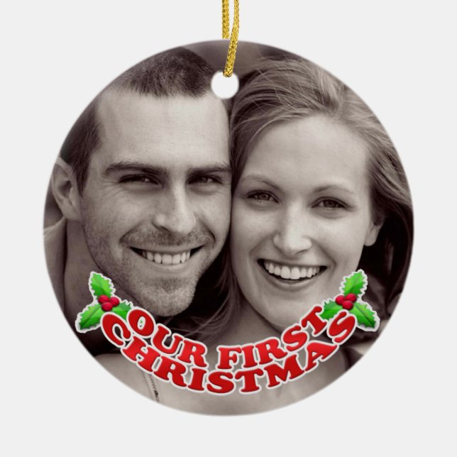 First Christmas Photo Ornament (Front)