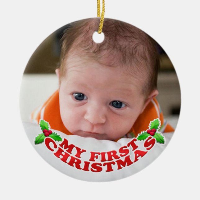 First Christmas Photo Ornament (Front)