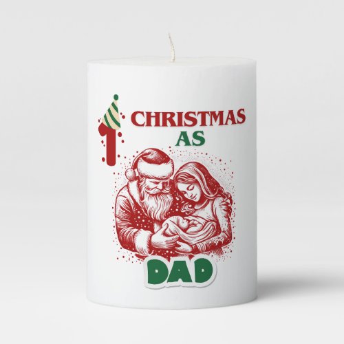 first christmas pillar candle