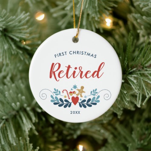 First Christmas Retired Personalized Cute Festive Ceramic Ornament