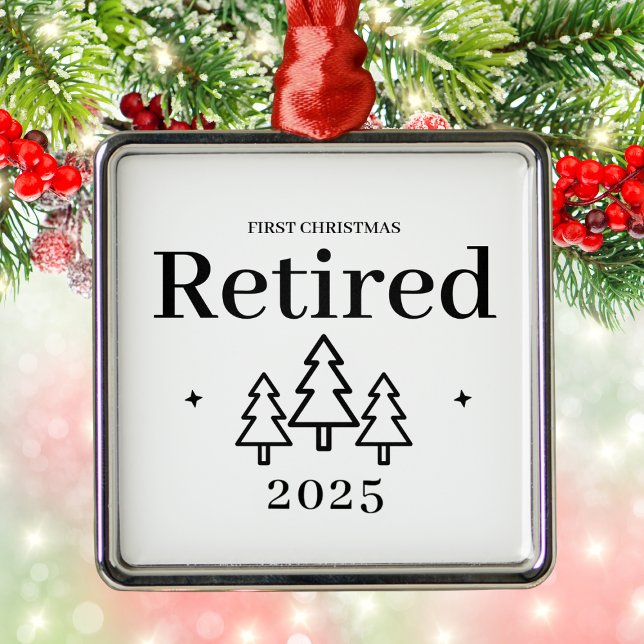 First Christmas Retired Retirement Keepsake Metal Ornament (First Christmas Retired Retirement Keepsake Metal Ornament
)