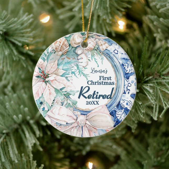  First Christmas Retired Wreath   Ceramic Ornament (Tree)