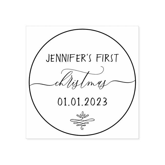 First Christmas Signature Rubber Stamp (Imprint)
