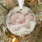 First Christmas Simple Script Custom Baby Photo