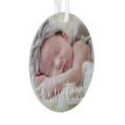 First Christmas Simple Script Custom Baby Photo