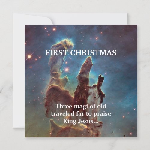 First Christmas Three Magi of Old Traveled Far Note Card