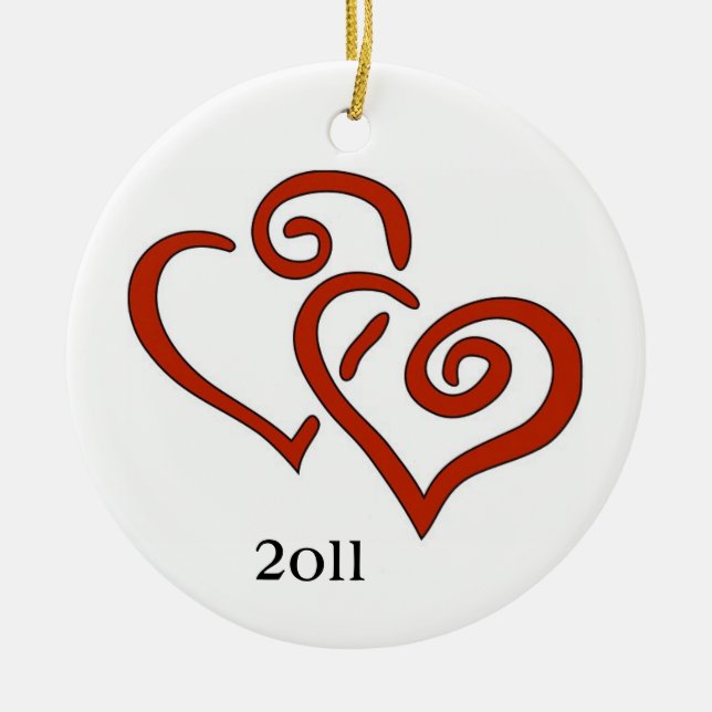 First Christmas Together 2011 Ceramic Ornament (Front)