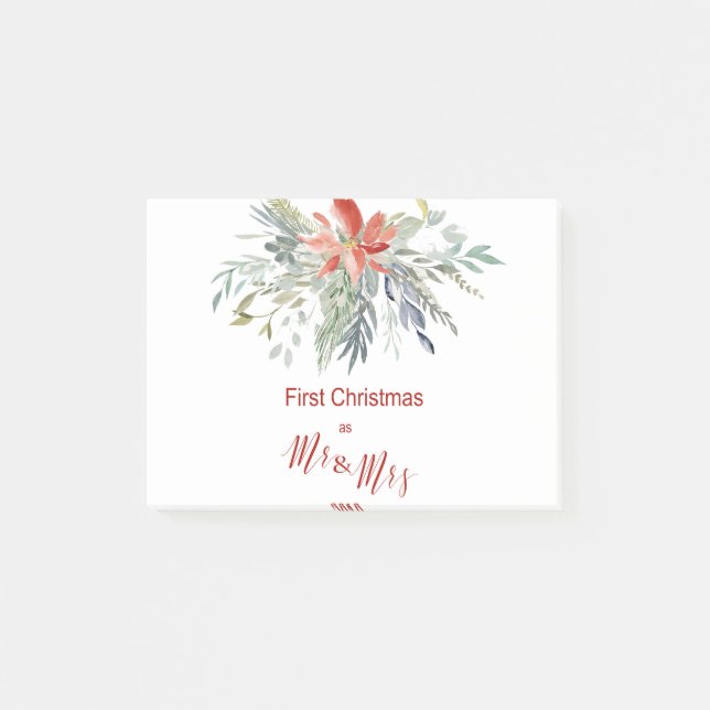 First Christmas Together as Mr & Mrs Post-it Notes (Front)