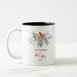 First Christmas Together as Mr & Mrs Two-Tone Coffee Mug