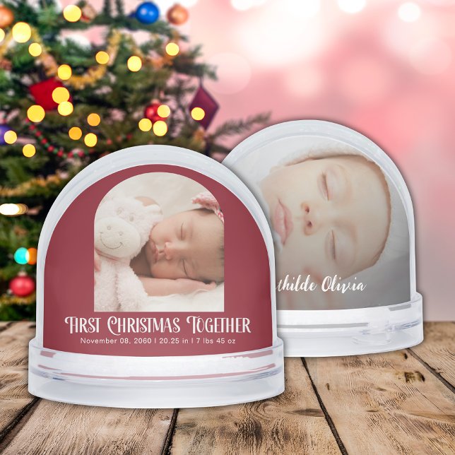 First Christmas Together Baby Birth Stats 2 Photos Snow Globe (Creator Uploaded)