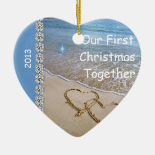 just married beach ornament
