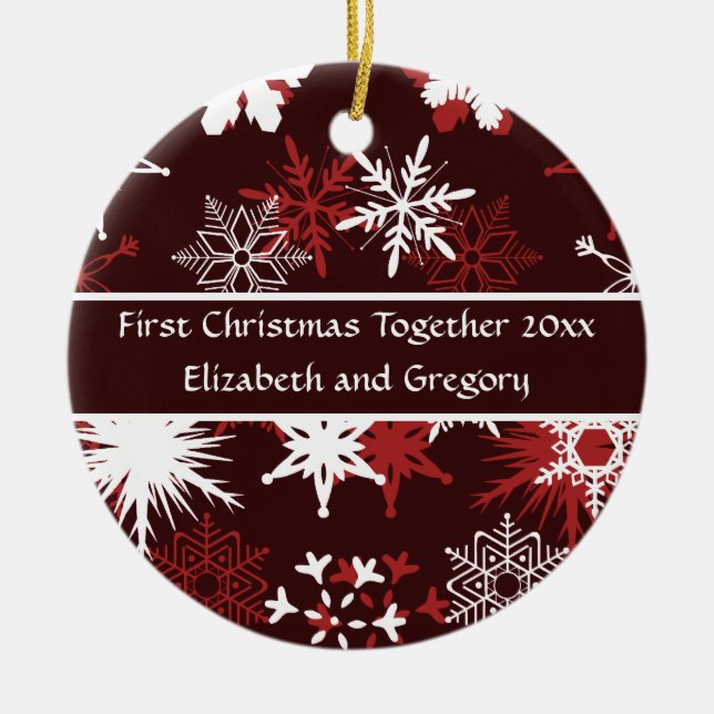 First Christmas together Ceramic Ornament (Front)
