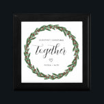 First Christmas Together Christmas Couple Gift Box<br><div class="desc">First Christmas together Personalized Ornament

Celebrate your first Christmas as an engaged couple with a beautiful and meaningful keepsake! This personalized ornament is designed to capture the joy and love of this special milestone.</div>
