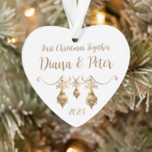 First Christmas together - customizable ornament