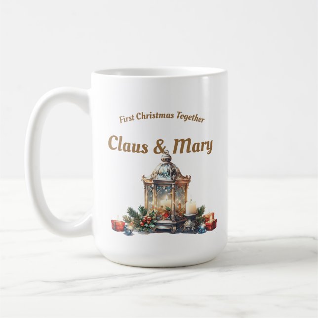 First Christmas together - customizable ornament Coffee Mug (Left)